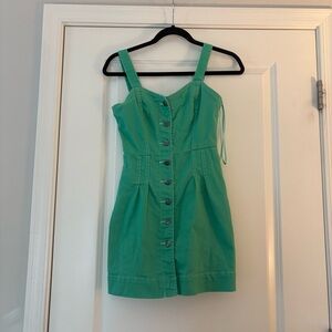 Gianni Bini Seafoam Green Button-Front Mini Dress